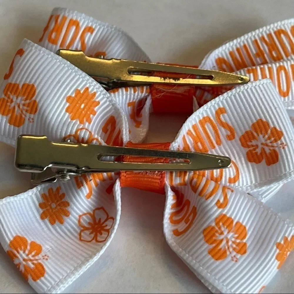 Bow pair hair bows accessories Gone surfing NEW